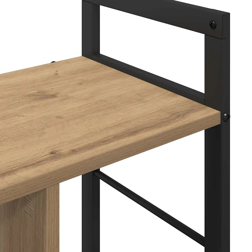 Libreria-Scaffale per Libri-Mobile di Stoccaggio Rovere artigianale 75 x 30 x 58,5 cm Legno multistrato