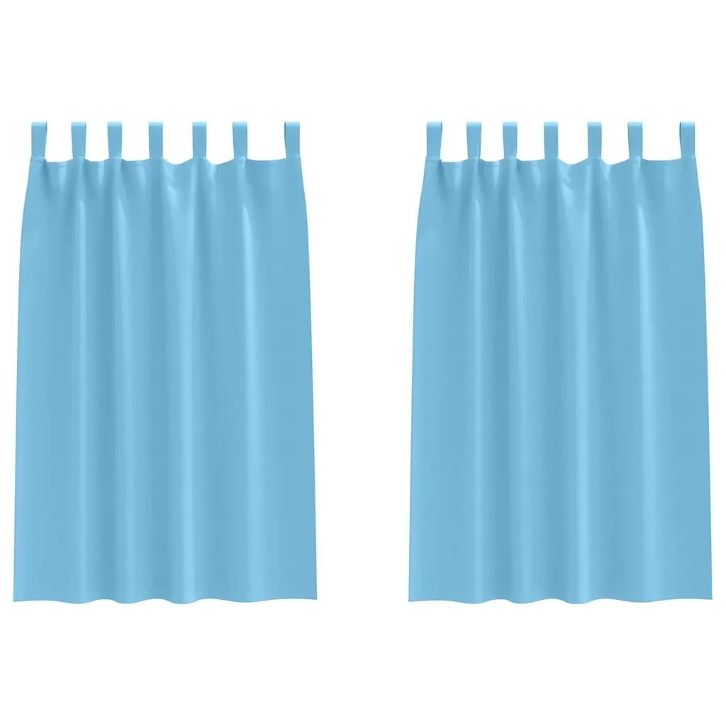 Tende Blackout con Anelli 2 pcs Blu Chiaro 175 x 140 cm 4107544