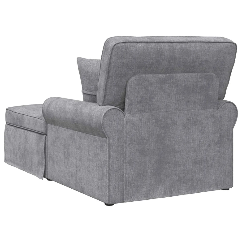 Chaise Longe con Gonna Grigio Chiaro 157 x 91 x 91 cm ARES