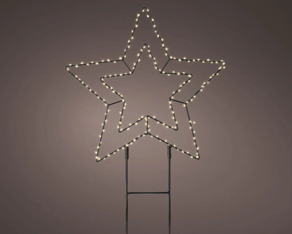 Stella di metallo con led luce calda diam 38cm