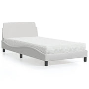 Letto con Materasso Dover Bianco 100x200 cm in Similpelle