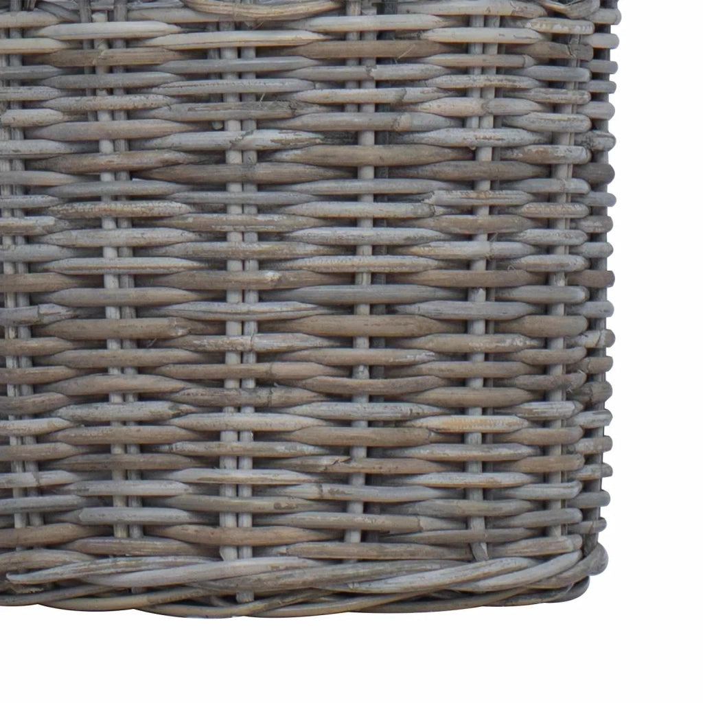 Cestino per piante con archiviazione 2 pcs Grigio Rattan Lacak 42020951