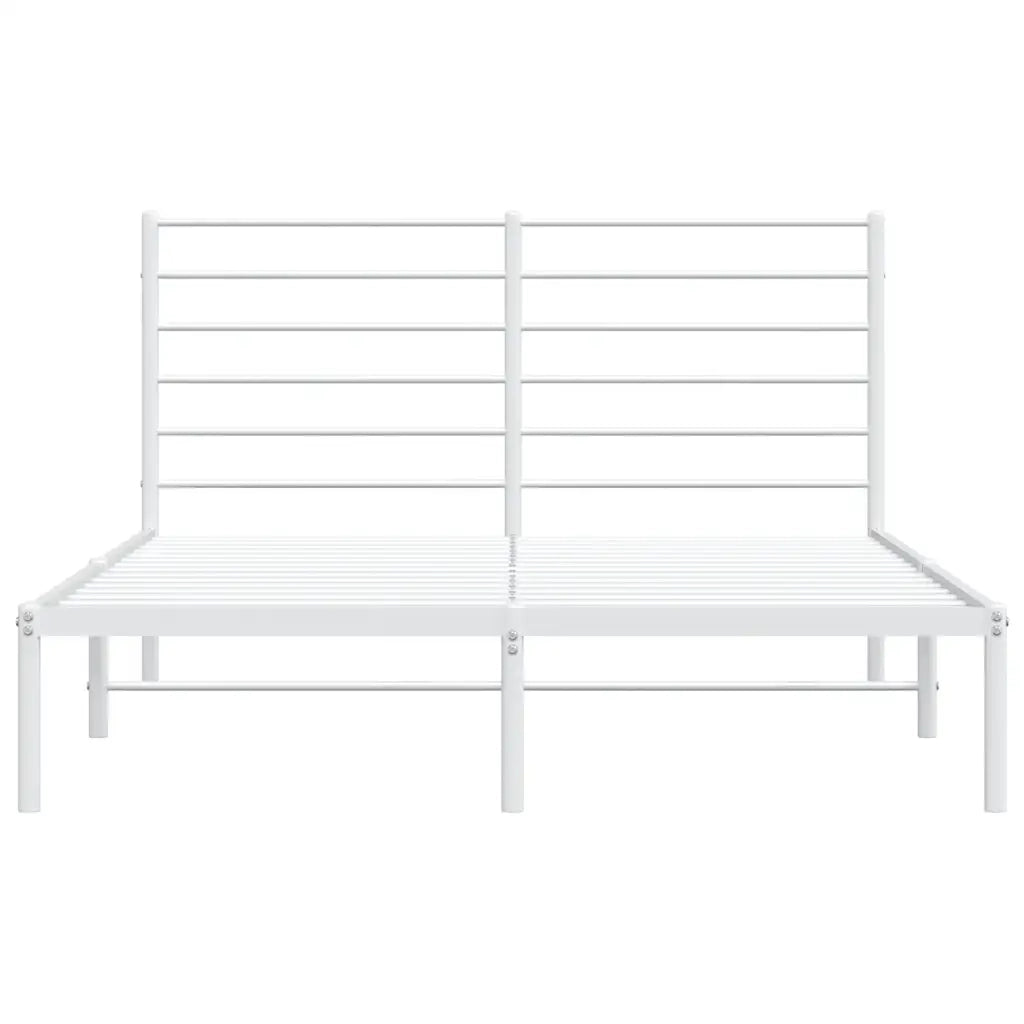 Giroletto con Testiera Metallo Bianco 150x200 cm 352370