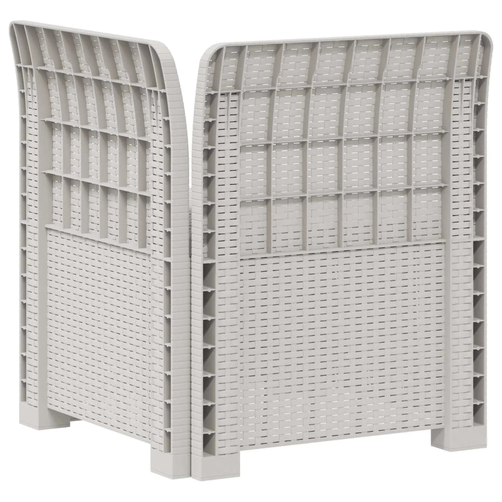 Divano da Giardino a 1 Posto Aspetto Rattan PP Bianco 8011814