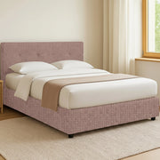 Bolton, Letto Piazza e Mezza Sfoderabile Made in Italy, Rosa Antico