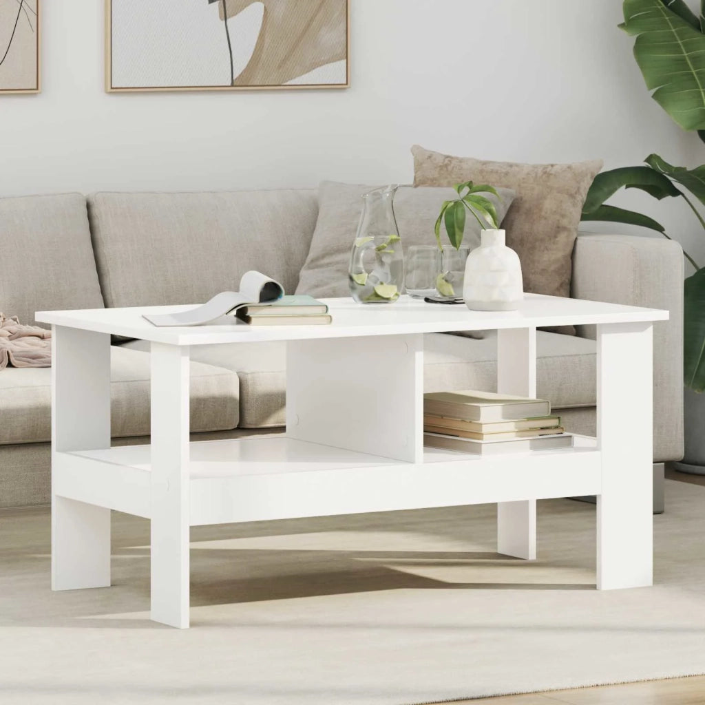 Tavolino da salotto Bianco 90 x 50 x 45 cm Legno ingegnerizzato 8000252
