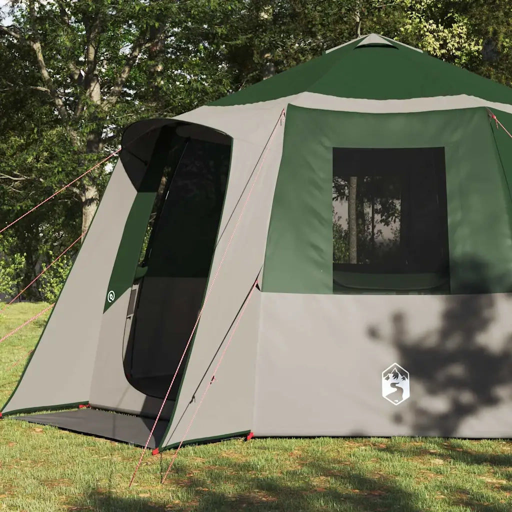 Tenda da campeggio per 12 persone con tetto Verde e Bianco