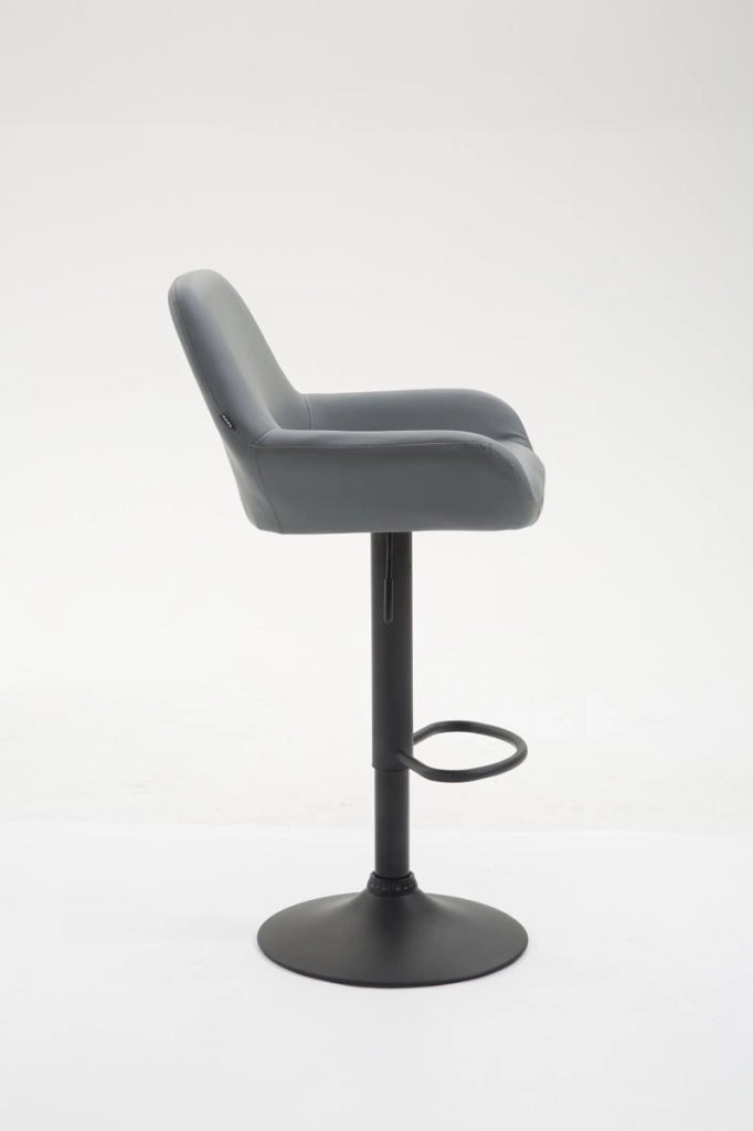 Sgabello Braga in similpelle grigio,nero