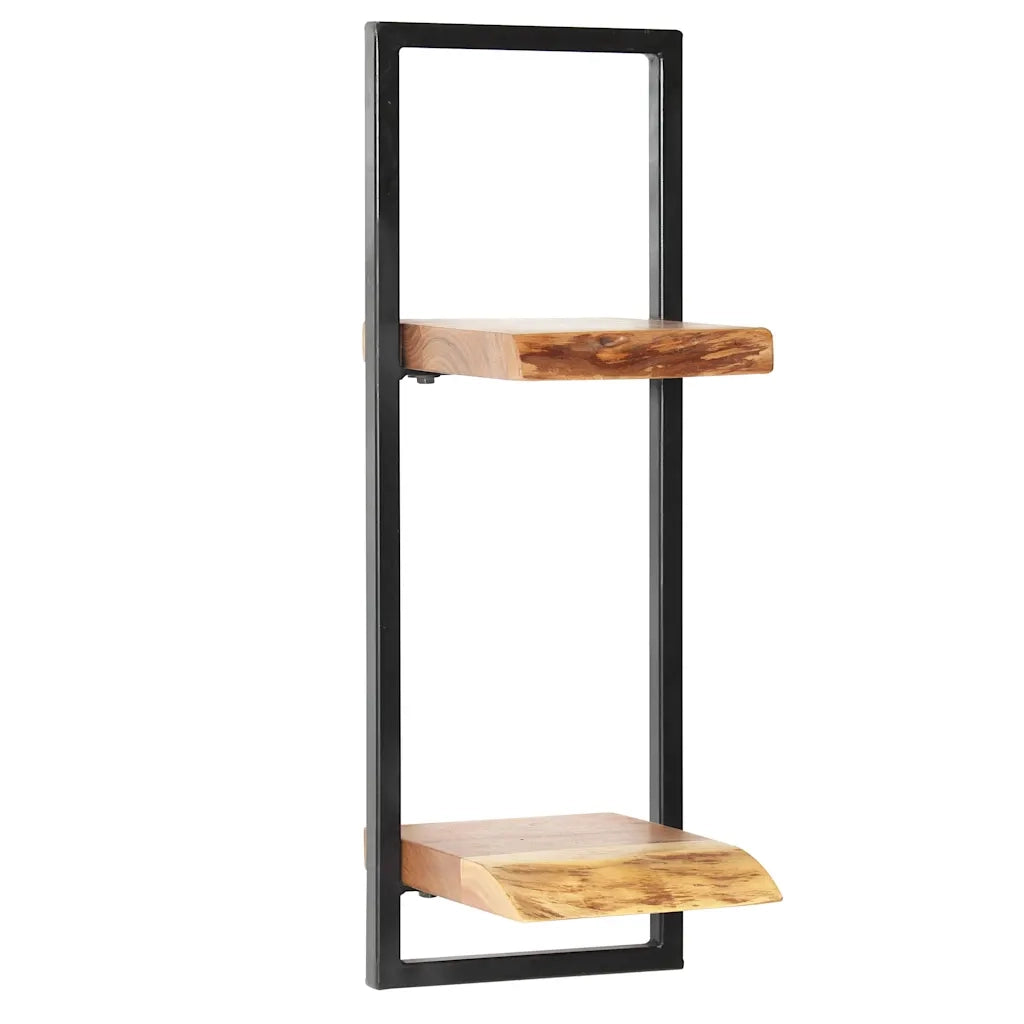 Set di Mensole 5 pz in Legno Massello di Acacia e Acciaio cod mxl 53157