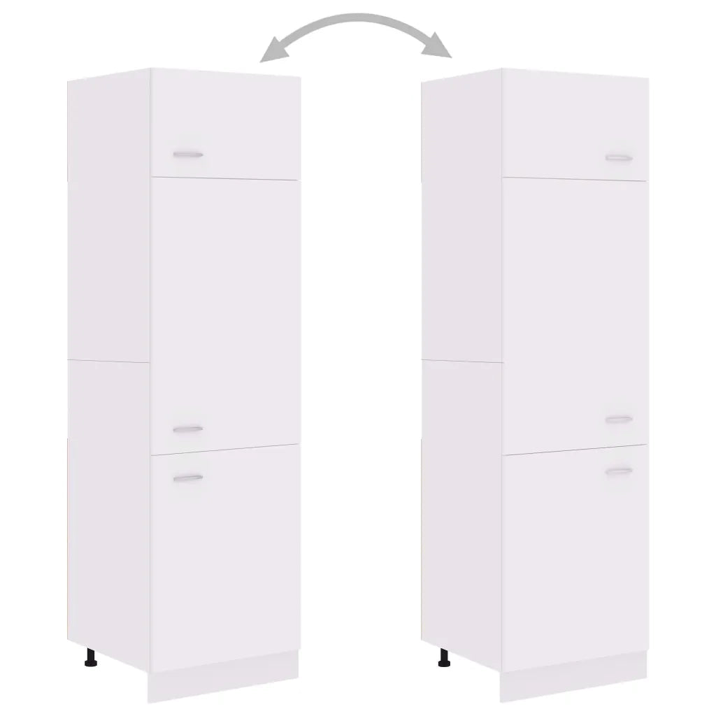 Mobile per Frigo “Lyon” Bianco 60x57x207 cm Legno Multistrato 802538