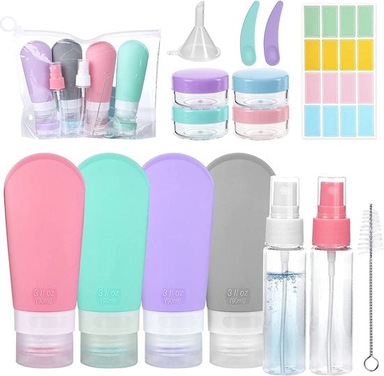 Bagagli da viaggio - formato vuoto da viaggio, flaconi da viaggio riutilizzabili, cosmetici, shampoo, liquidi - flaconi da viaggio - impermeabili - riutilizzabili