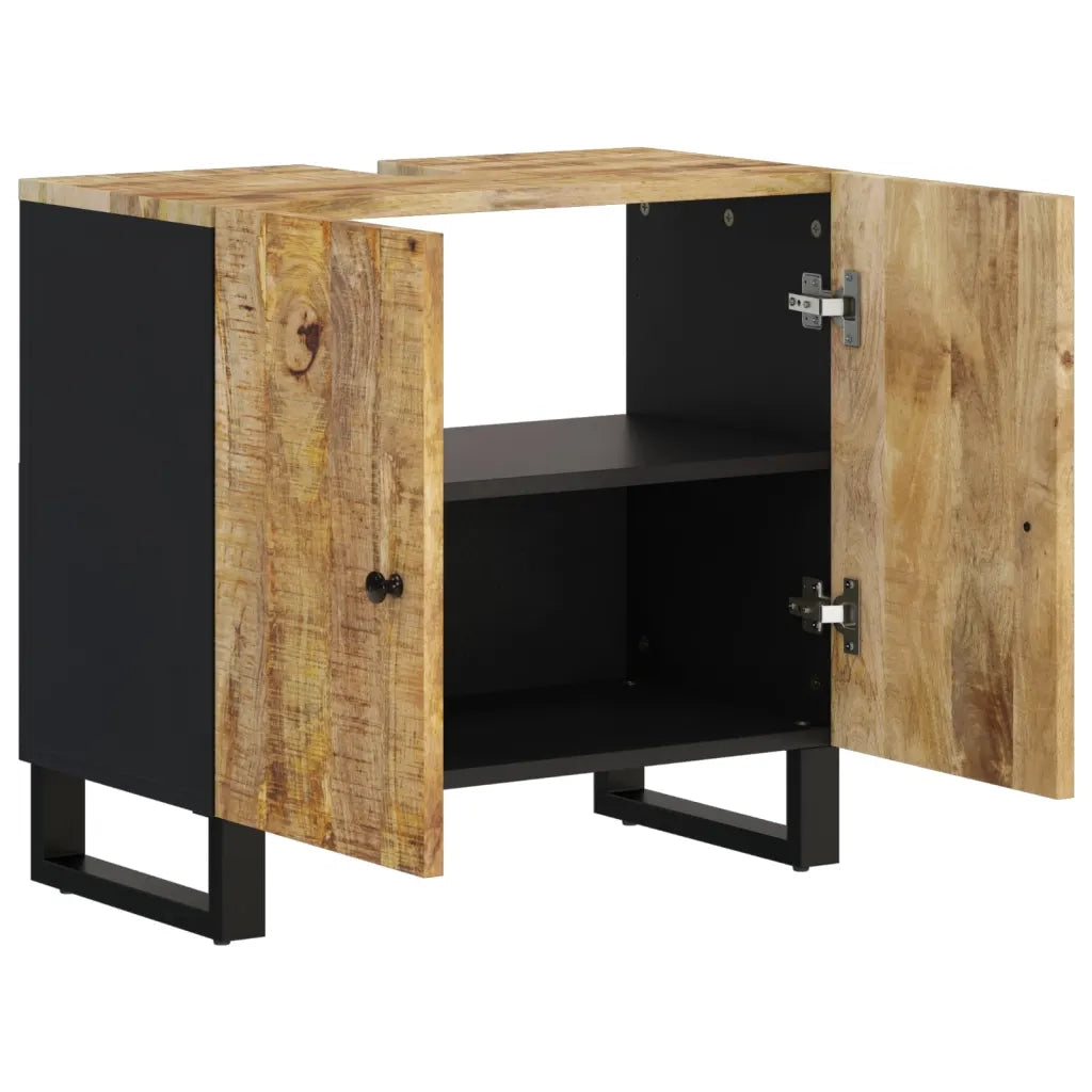 Mobile Lavabo 62x33x58cm Legno Massello Mango Legno Multistrato 351986