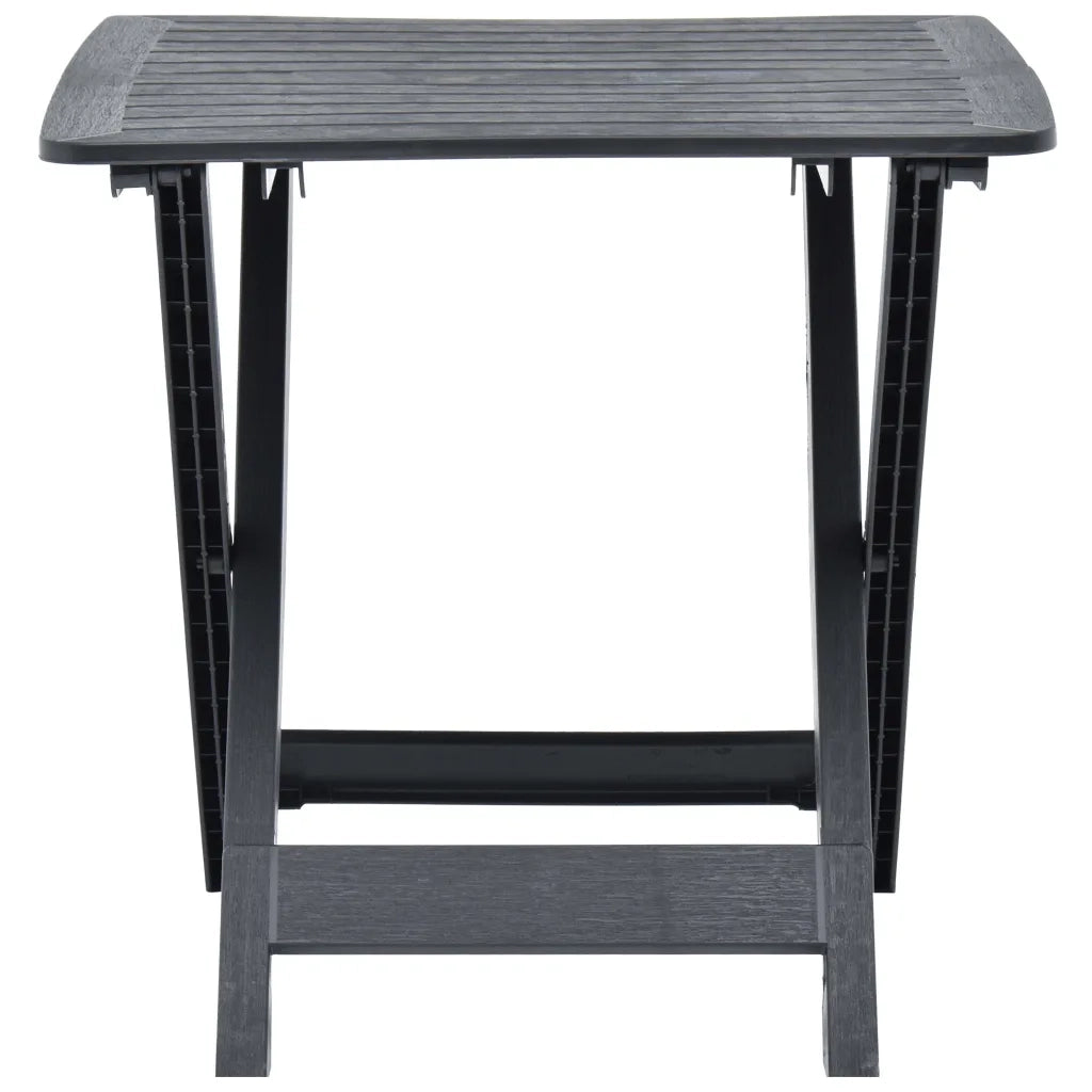 Tavolo da Giardino Antracite 79x72x70 cm in Plastica cod mxl 34544