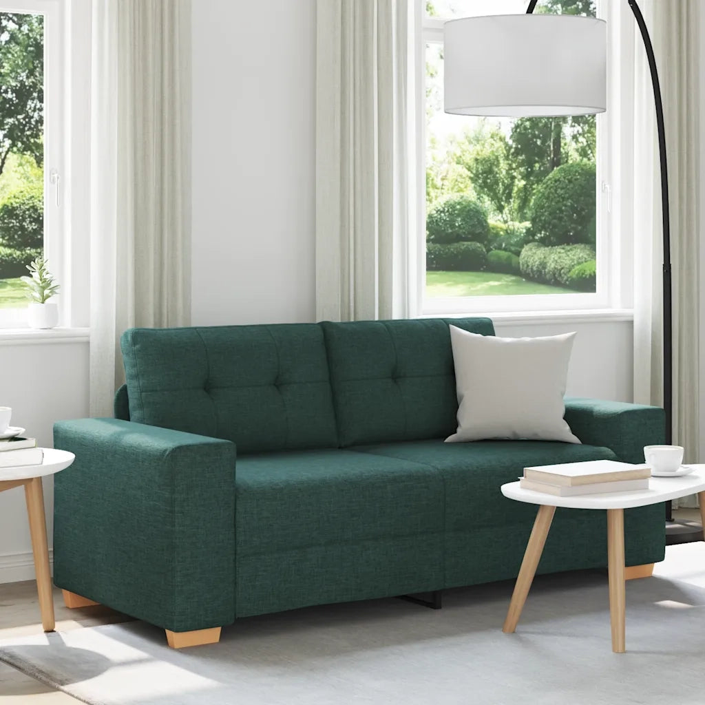 vidaXL Divano Divanetto Verde Scuro 140 cm in Tessuto
