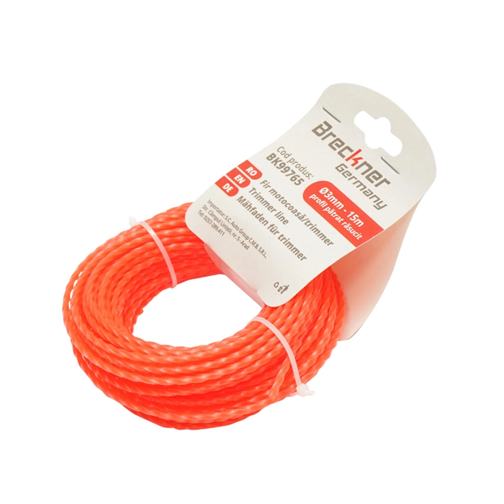 Filo quadrato ritorto per decespugliatore 3mmx15m Breckner Germany