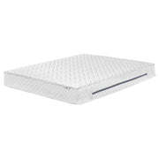 Materasso a molle insacchettate bianco rigido 160 x 200 cm in poliestere con memory foam di raffreddamento con cerniera