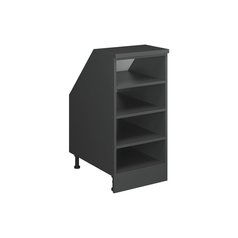 Mobile cucina sottotetto R-Line Antracite/Antracite 40 cm con 4 scomparti, carcassa 60 cm profondità Vicco