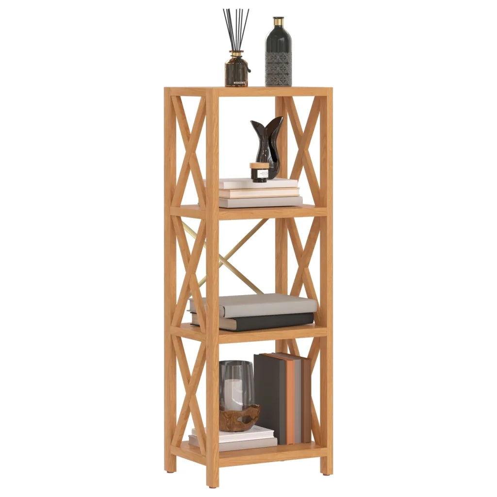 Scaffale a 4 Ripiani 40x30x112 cm in Legno Massello di Roverecod mxl 79668