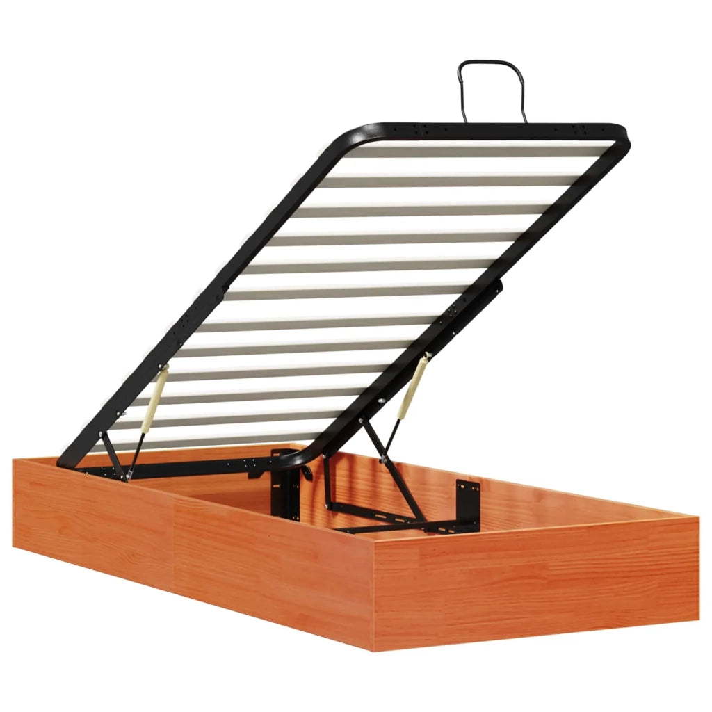 Telaio del Letto Ottomano con Ripostiglio Marrone Cera 3418764