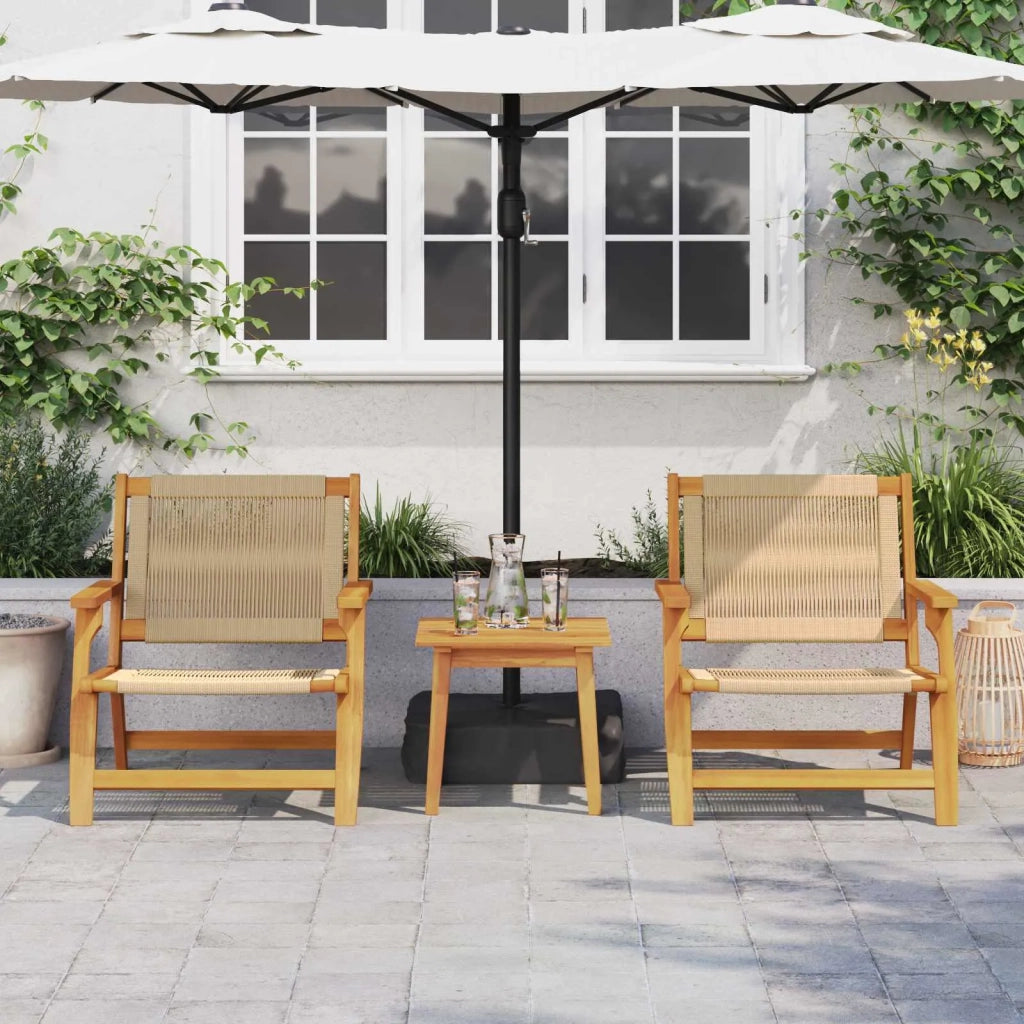 Sedie da Giardino con Tavolo 3 pcs Beige 3214439