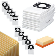 Rosfix Kit Sacchetti Aspirapolvere Kärcher WD4 WD5 WD6 MV4 MV5 MV6 10 Microfibra 5 Strati con Filtro HEPA