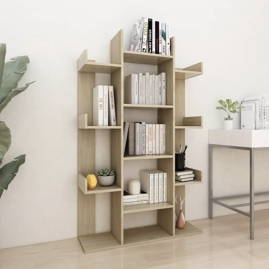 Libreria Rovere Sonoma 86x25,5x140 cm in Truciolato 808903