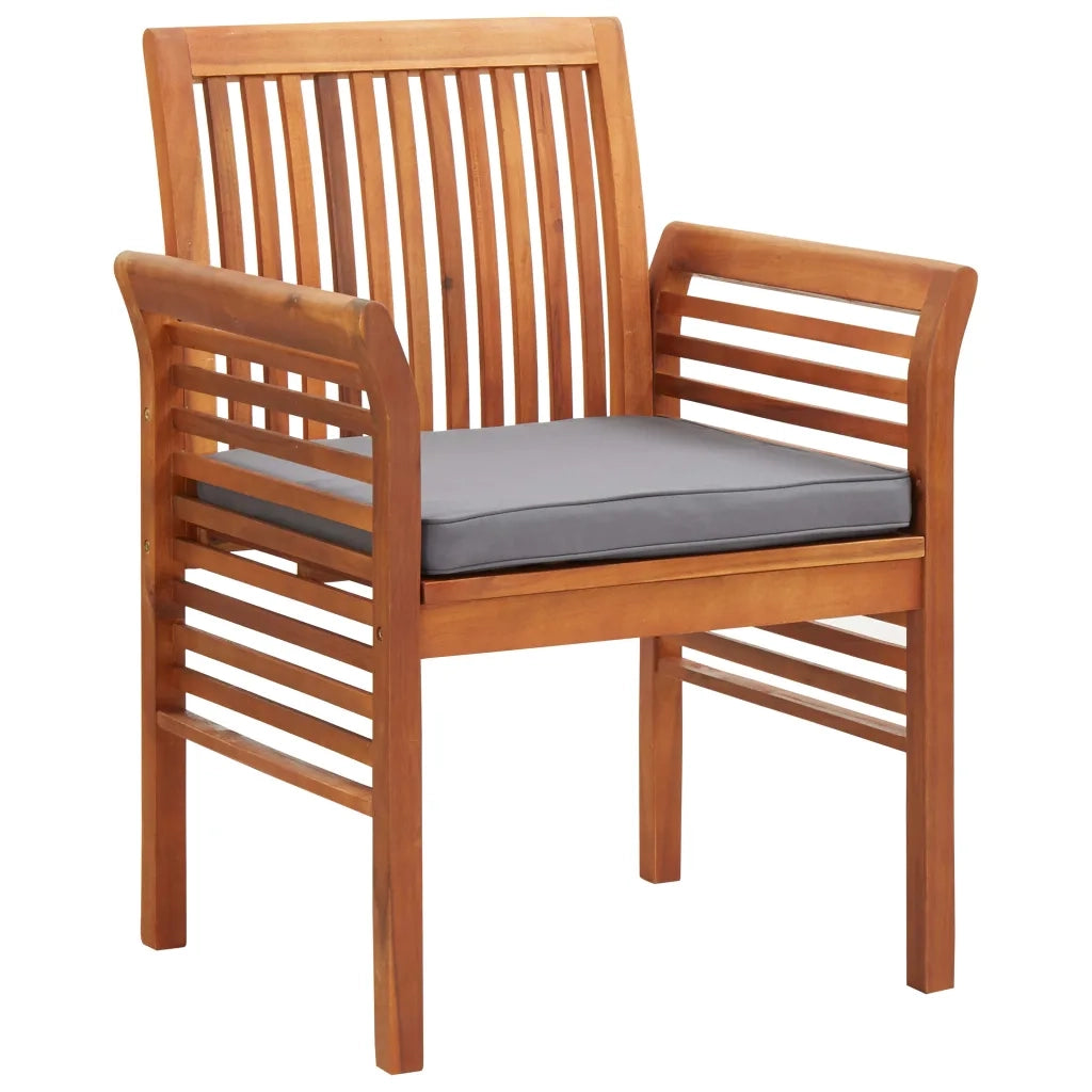 Sedie da Pranzo per Giardino e Cuscini 2 pz Massello di Acacia 45970