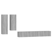 Set di mobili in legno ingegnerizzato Sonoma da 4 pezzi (mobile credenza mobile TV soggiorno camera da letto salotto) - 02_0024851