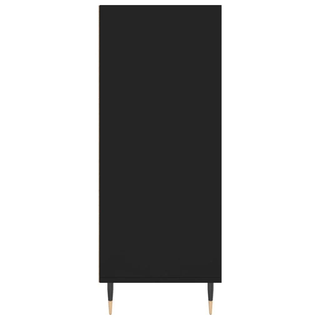 Buffet credenza cassettiera mobiletto mobile contenitore organizer per cucina soggiorno salotto alto 57 x 35 x 90 cm legno ingegnerizzato nero 02_0034939