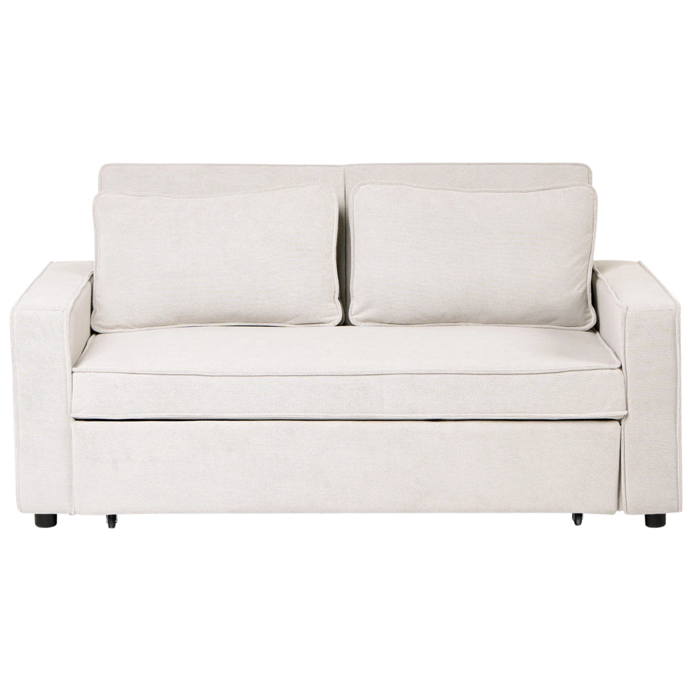 Divano letto in tessuto bianco sporco funzione letto pieghevole Divano minimalista