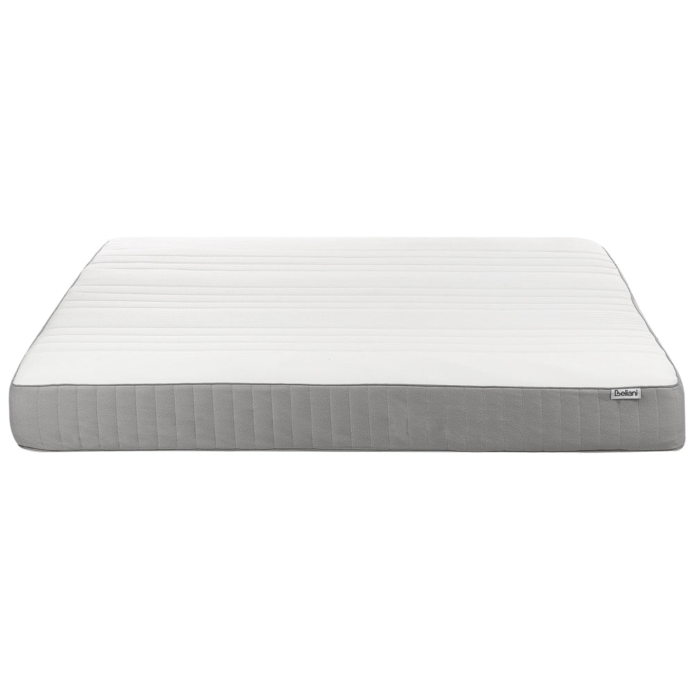 Materasso in schiuma bianco e grigio EU Matrimoniale Duro con cerniera e copertura in poliestere 180 x 200 cm rimovibile Accessori per la camera da letto
