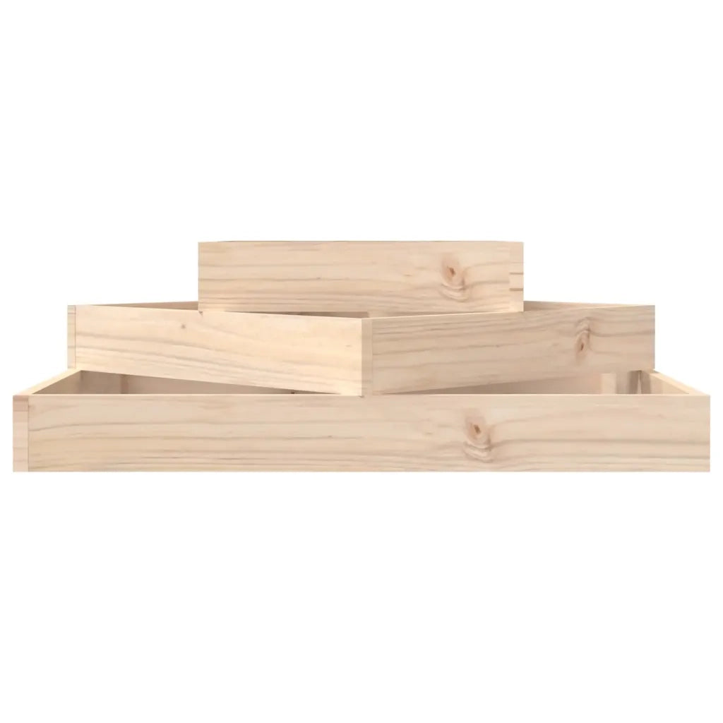 Fioriera 83x83x27 cm in Legno Massello di Pino 823878