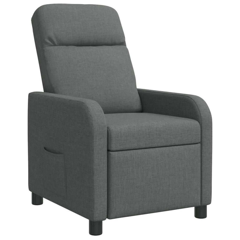 Divano Sedia-Poltrona reclinabile Grigio Scuro Tessuto 687230