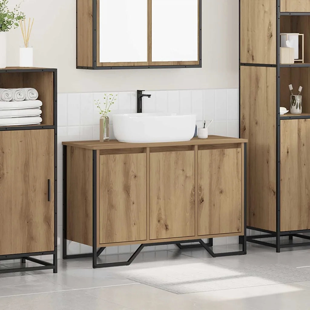 Armadio per Lavabo da Bagno Rovere artigianale 91 x 35 x 60 cm 869181