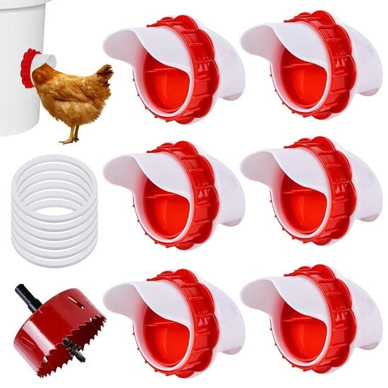Automaizza del cibo per polli - 6 pezzi dispenser autoalimentante senza rifiuti DIY