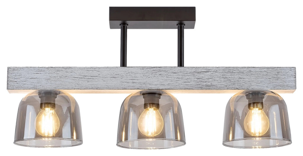 Plafoniera Cardamom 3 luci E14 grigio rovere Rabalux