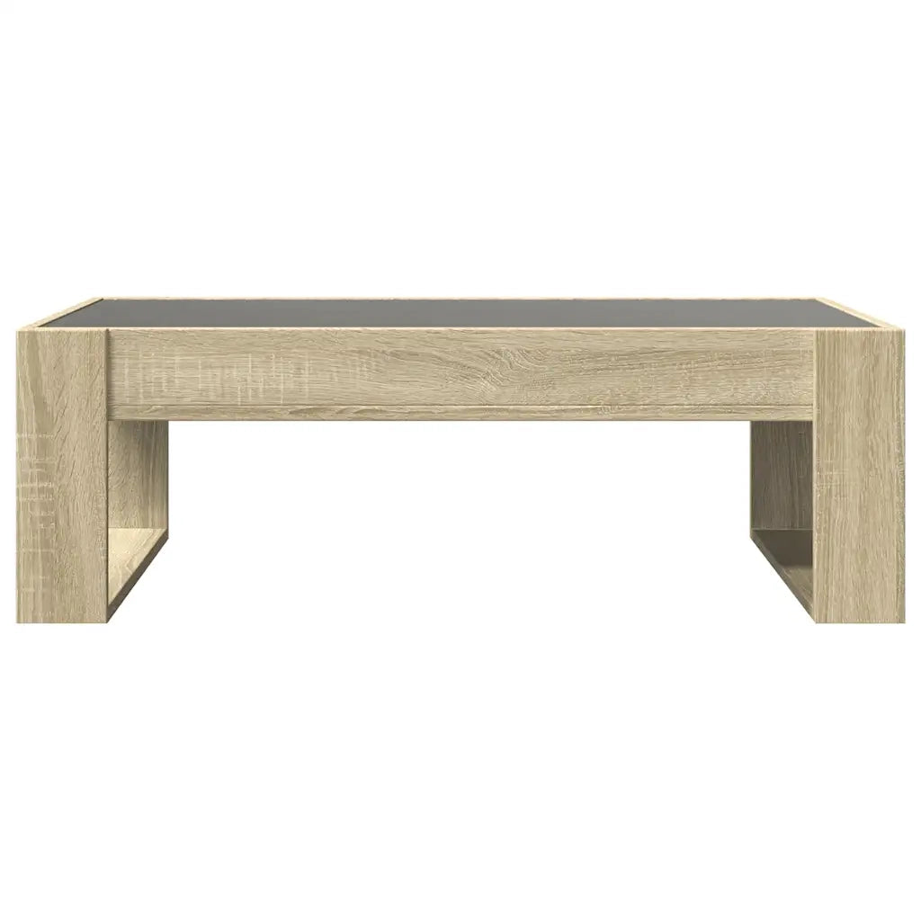 Tavolino da Salotto con LED Infinity Rovere Sonoma 90x53x30 cm 847639