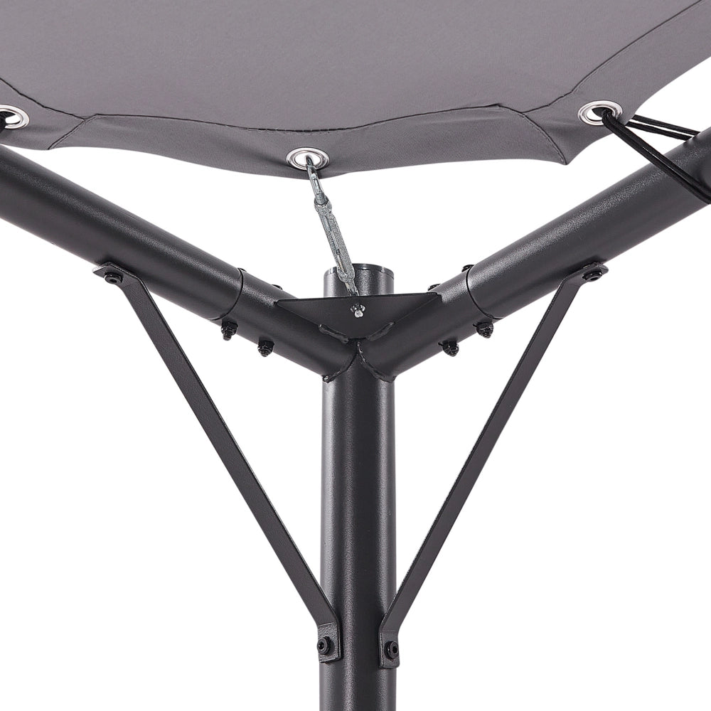 Gazebo da giardino con struttura in metallo e tessuto grigio 300 x 300 cm pergola esterno terrazzo