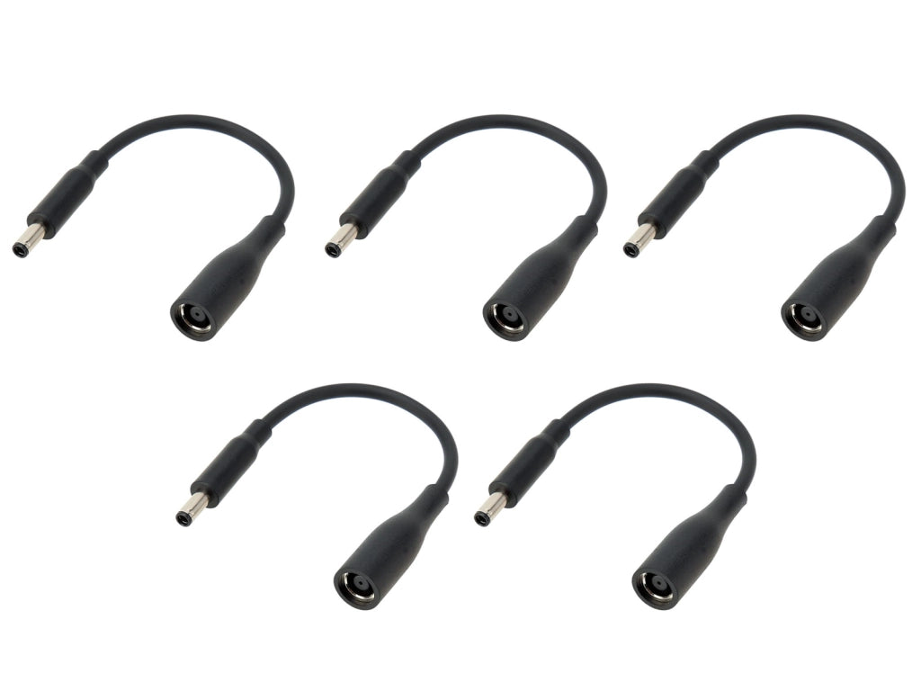 Set 5 Cavetti adattatori 7.4x5.0 mm femmina a 4.5x3.0 mm spinotto maschio per alimentatore notebook Dell e XPS Laptop Workstation