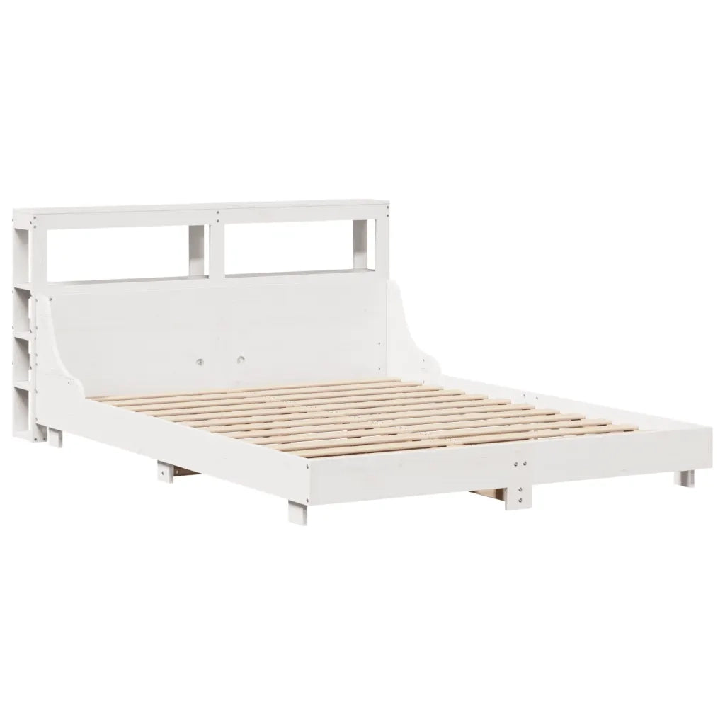 Letto senza Materasso Bianco 140x200 cm Legno Massello di Pino