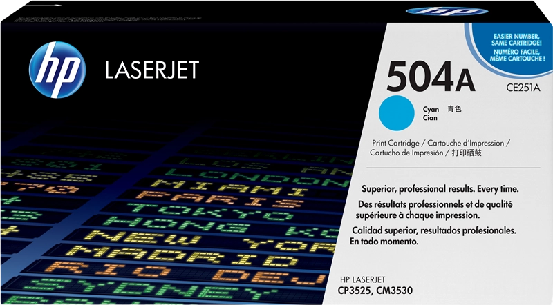 HP Cartuccia Toner originale ciano LaserJet 504A
