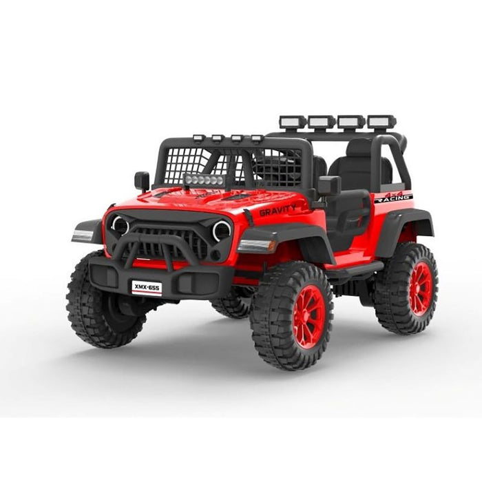 Auto Elettrica per Bambini Offroad 2 Posti Gravity XMX-655 con Telecomando Batteria 12V Rosso