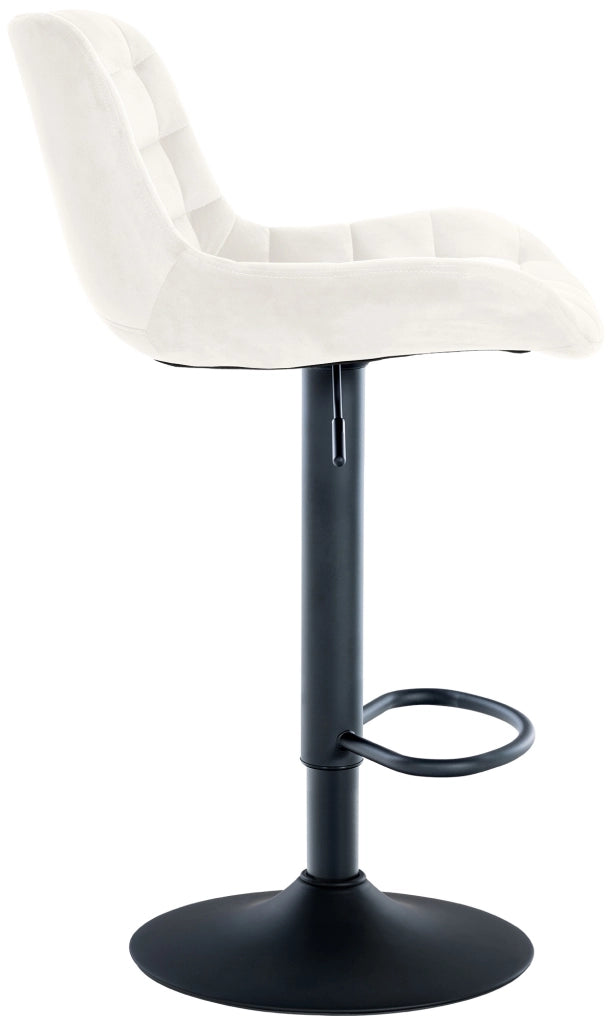Set di 2 sgabelli da bar Tover crema,Velluto