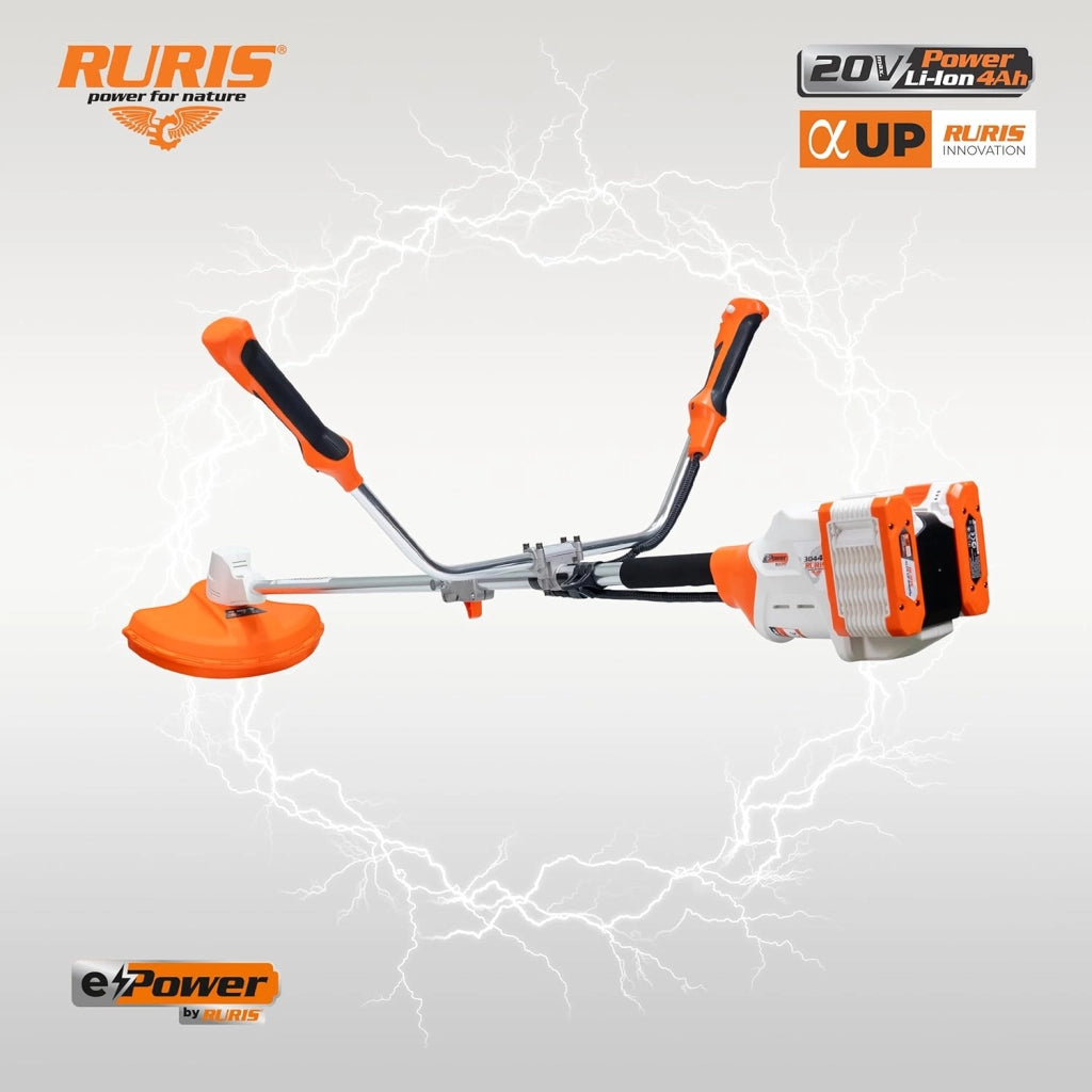 RURIS - Decespugliatore a Batteria 3044E – Motore Senza Spazzole, Larghezza Di T