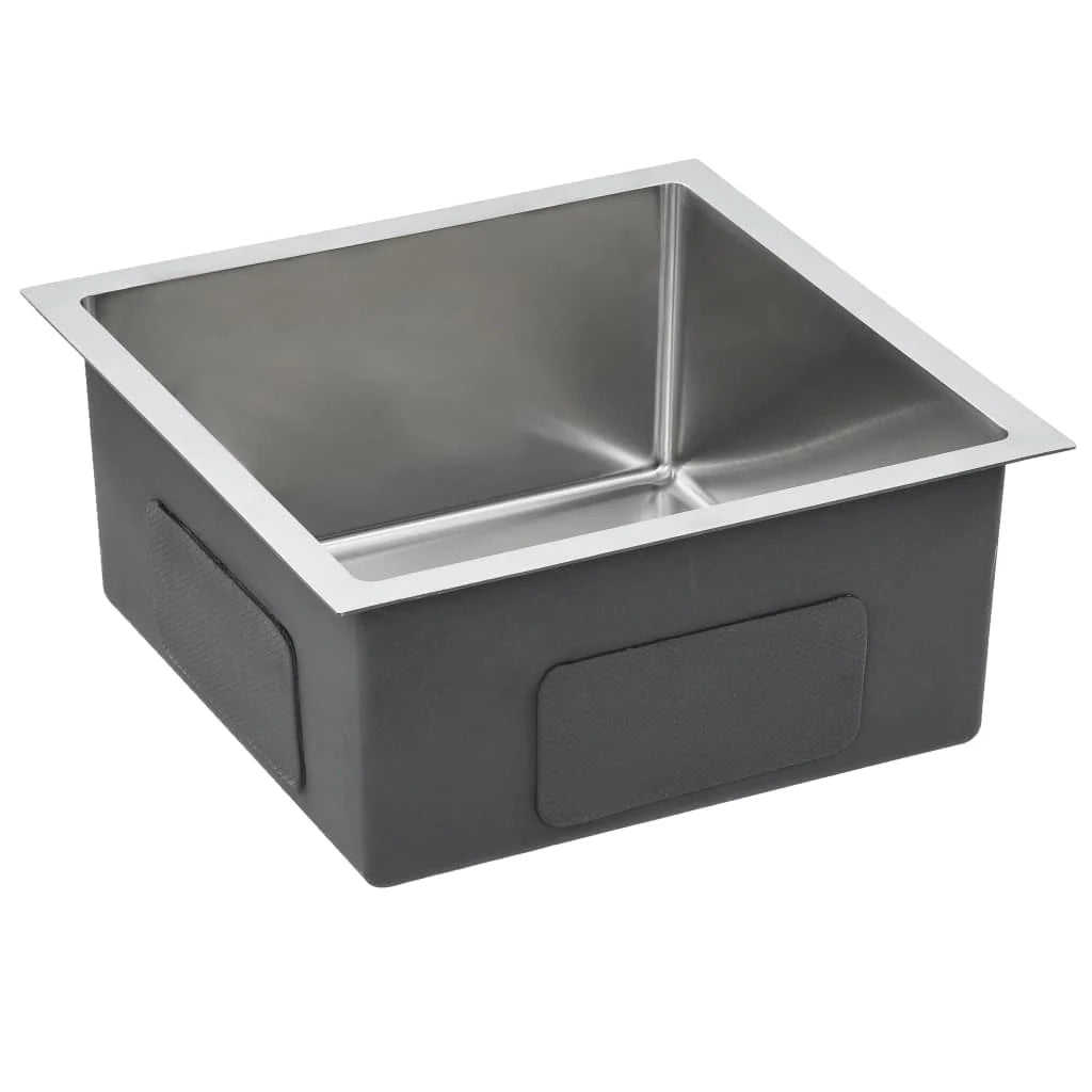 Lavello da cucina fatto a mano con filtro 44 ​​x 44 cm acciaio inox 02_0002362