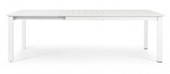 Tavolo Allungabile Konnor 160-240x100 cm Bian in Alluminio