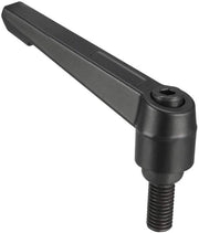 Manicotto adattabile - Chiave inglese rapida con pulsante - Manubrio in alluminio - Bucata M10 x 20mm - Bloccaggio - Per macchine e attrezzature - Manico regolabile