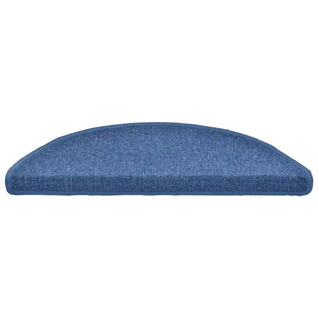 vidaXL Tappetini per scale 20 pz 56x17x3 cm blu semicircolari