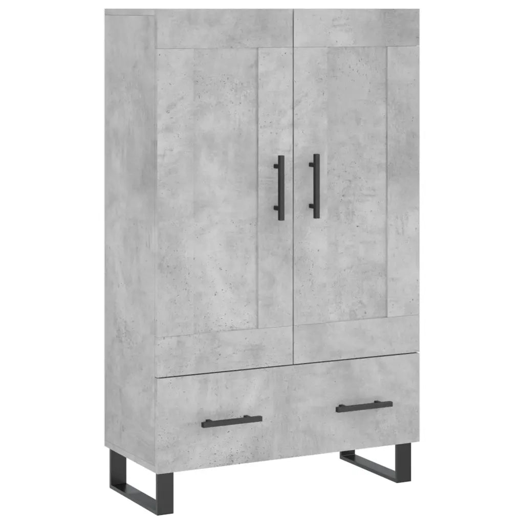 Credenza-Buffet-Armadio da cucina Grigio Cemento 69,5x31x115 cm in Legno Multistrato 833069
