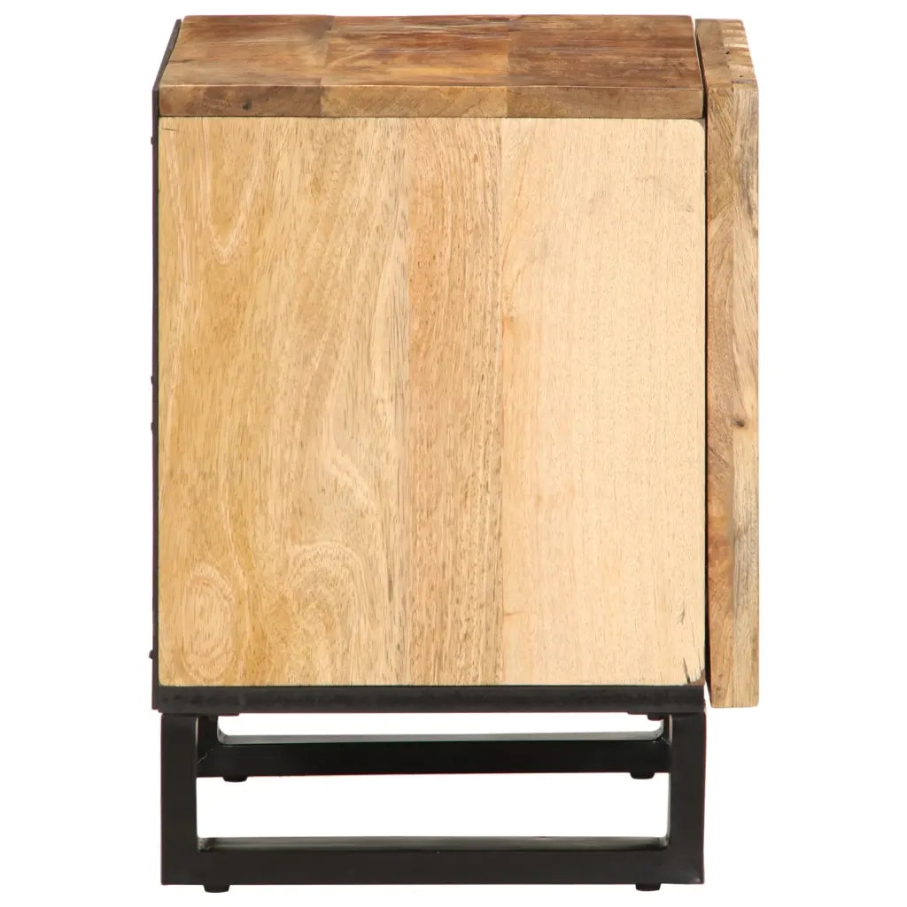 Comodini 2pz-Set di 2 Tavolino da notte 40x34x46 cm in Legno Massello di Mango 300326